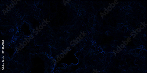Abstract background with deep black and midnight blue tones, subtle glowing wisps and tendrils of electric blue light. Mysterious, technological, and ominous, energy fields, or galactic phenomena. 