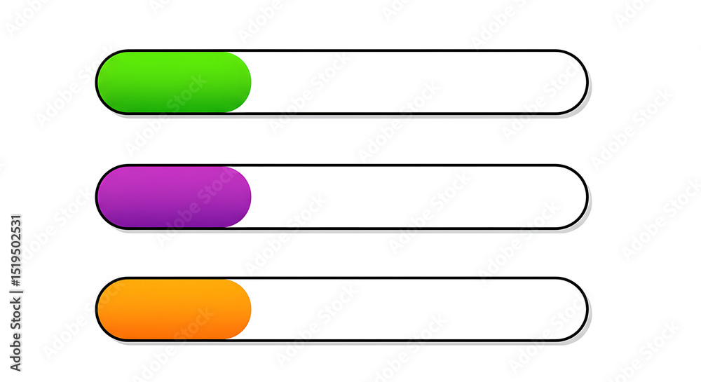 Obraz premium Progress bars ui elements