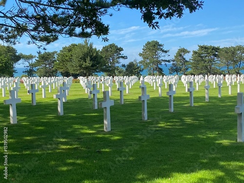 war cemetery in normandy