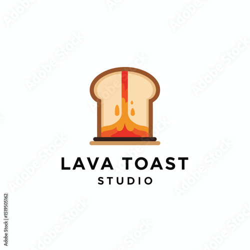 Lava Toast Studio Logo – Creative Melty Bread Branding Design