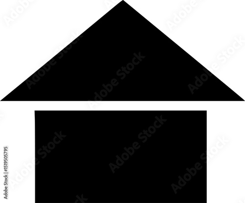 minimal hut icon vector silhouette, a hut icon black color silhouette
