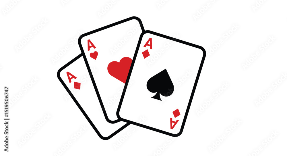 Obraz premium poker card icon vector design template in white background