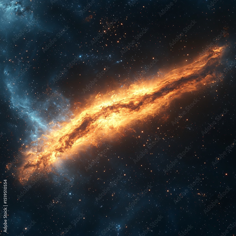 Fototapeta premium Dramatic cosmic nebula event deep space photostock imagery celestial environment galactic viewpoint awe-inspiring concept for cosmic exploration