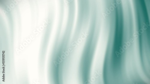 Soft green and white wavy lines form an abstract, blurred, flowing background, abstract texture gradient motion background animation.