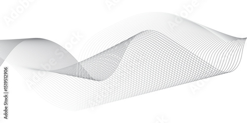 Generate an abstract design featuring thin, wavy black lines on a clean white background. The lines should flow smoothly and organically, creating a sense of movement and subtle texture,