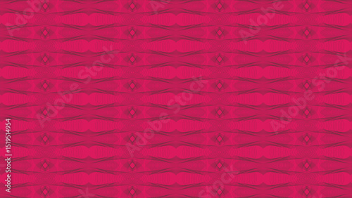 Red and white vintage seamless pattern background with geometric and floral retro design