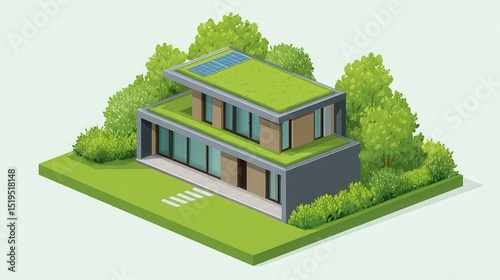 Innovative Eco-Friendly House Design in Modern Community Setting