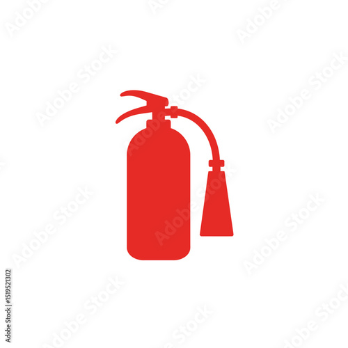 Silhouette of Fire extinguisher sign and symbol. Fire extinguisher icon vector sign. Firefighters tools for flame fighting symbol, line icon, logo, app. Vector illustration.