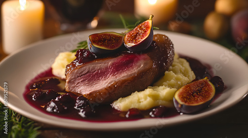food, meat, meal, dinner, plate, pork, steak, beef, dish, gourmet, grilled, lunch, cooked, restaurant, roasted, delicious, roast, cuisine, salad, fresh, white, closeup, bread, slice, vegetable