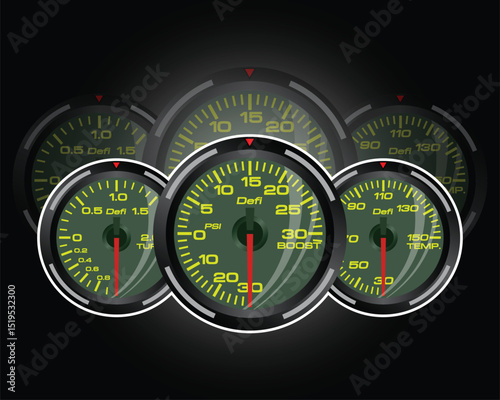 Speed dial drawing vector illustration