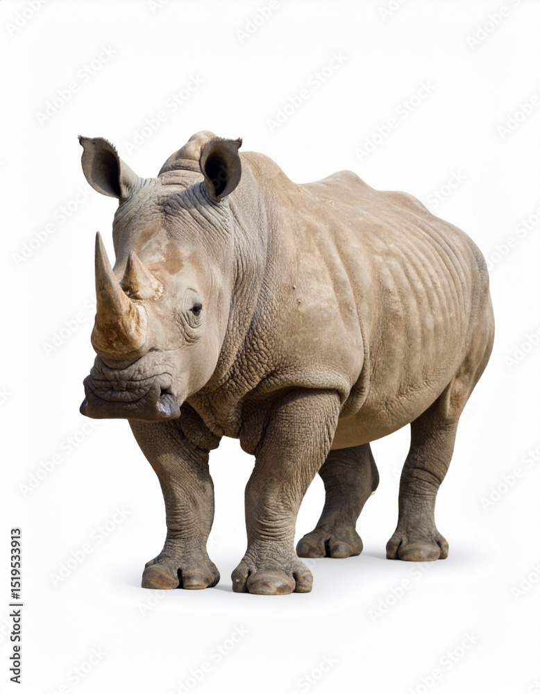 Fototapeta premium rhino isolated on white background