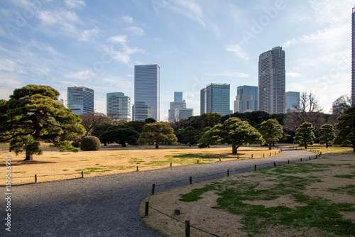 Hamarikyu Gardens, Tokyo, Japan