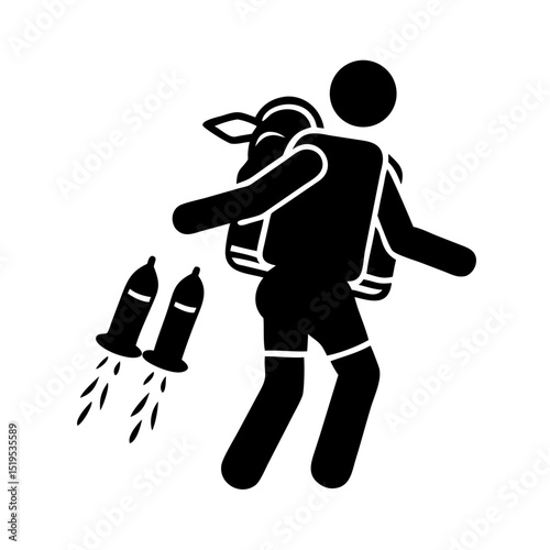 Jetpack silhouette: personal irradiated zones design