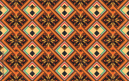 Tribal aztec print template for fabric and paper. Seamless pattern in boho chic style. Abstract background with ethnic ornament. Aztec pattern. Summer fashion.
