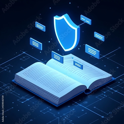 Digital book security data protection concept