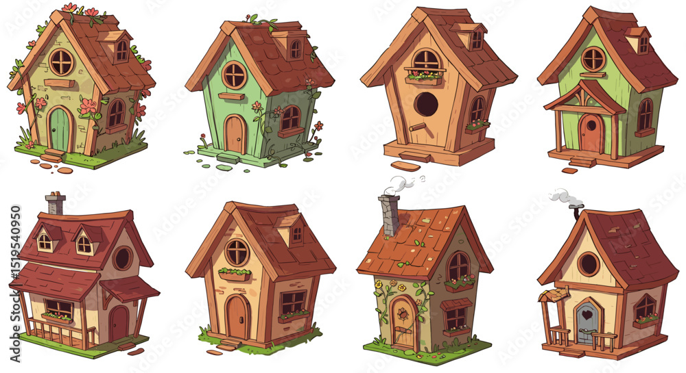 Cartoon houses collection Cartoon houses collection