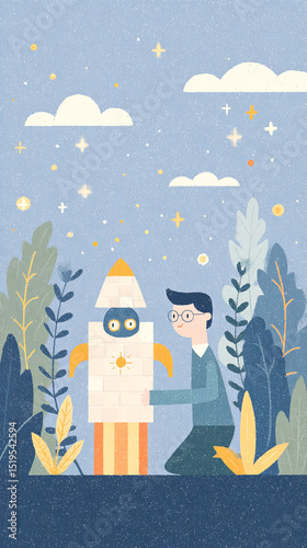 Creative Children's Fun Spaceship Rocket Theme