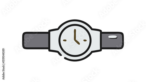Classic wristwatch design with simple elegance highlighting timekeeping in a minimalist style