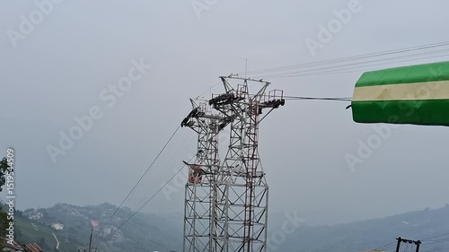 Ropeway Valley Passenger Cable, Darjeeling , Sikkim, India