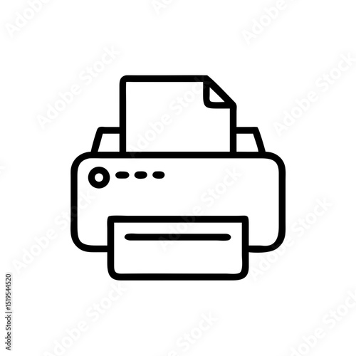 Printer with paper ready for printing documents in an office setting during daytime hours