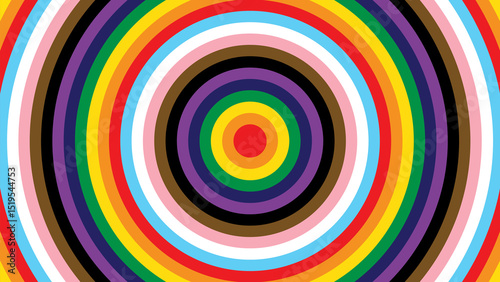 Pride Background with LGBTQ Inclusive Pride Flag Colours. Rainbow Stripes Wallpaper for LGBT Pride Month. Vector Illustration.
