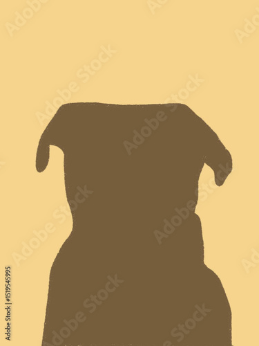 Puppy Decor Vector Illustration for a nursery room_Decoration for children's room_Animal decor on soft colors