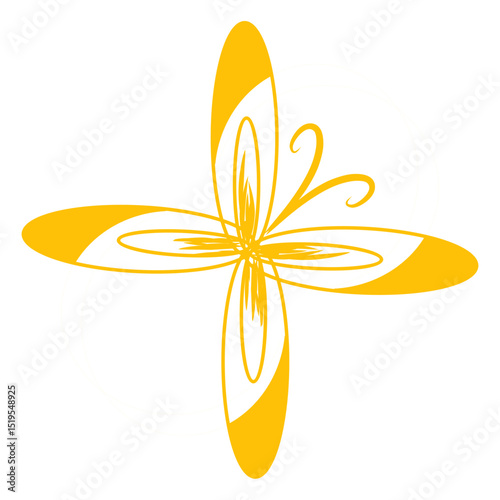 Elegant Golden Floral Emblem Design
