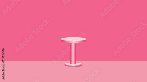 pink podium illustration vector design, beauty shape, 