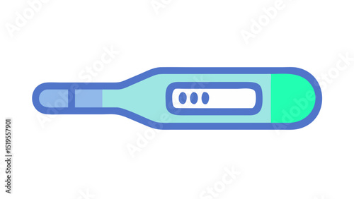 Digital thermometer used to check temperature at home during morning routine