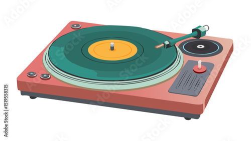 Classic turntable playing vinyl records in a cozy setting for music enthusiasts at home