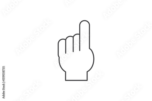 fan finger icon on white background.