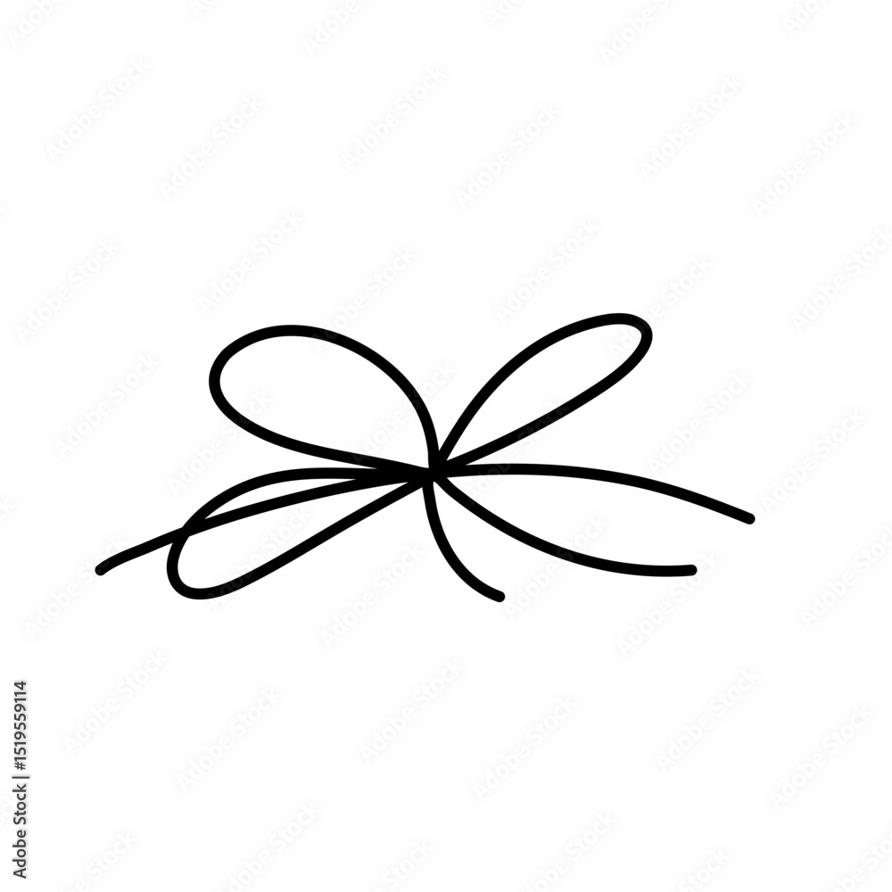 Rope bow hand drawn Rope bow hand drawn
