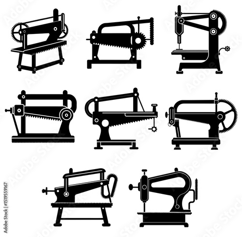 Band Saw silhouette vector illustration