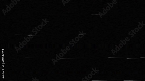 Video cassette recorder (VCR) Play Animation. VHS defects, artifacts and noise. Glitches of old damaged tape cassettes. Static TV noise. Retro vintage background.