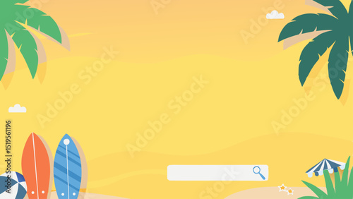 Beach Paradise Getaway Summer Holiday Search Palm Trees Surfboards Sandy Shores Tropical Vacation Explore