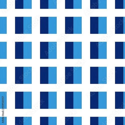 checker-style gingham pattern with alternating light and dark blue squares in a grid layout on white background