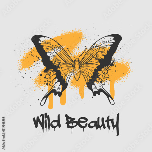 Urban typography graffiti slogan print for man - woman graphic tee t shirt - Vector