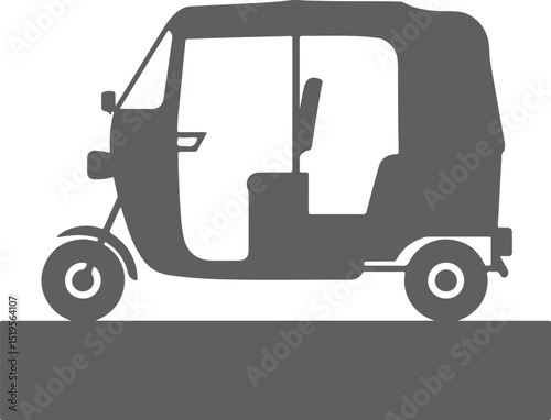 Auto rickshaw tuk tuk three wheeler sidecar vehicle