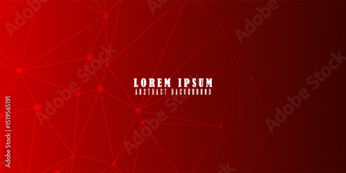 Wallpaper Mural Abstract Red Polygonal Background with Connected Dots Torontodigital.ca