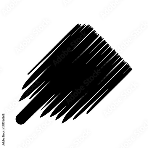 Artistic Brush Stroke Vector Icon for Creativity Art Design Drawing Painting and Creative Expression Symbols

