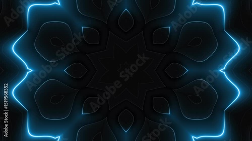 This stock motion graphic video of Diagonal Neon Streaks with gentle overlapping curves on seamless loops