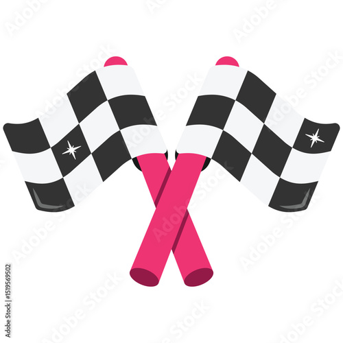 Race Flag Vector style icon. Eps 10 file