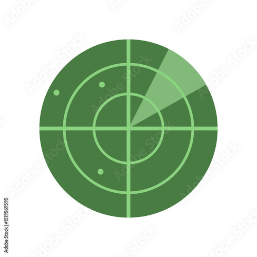 Simple minimalistic radar with three dots