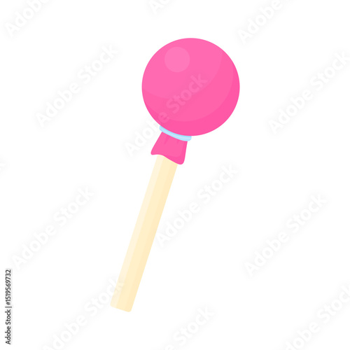 Wrapped candy on sticks. Beautiful pink candy
