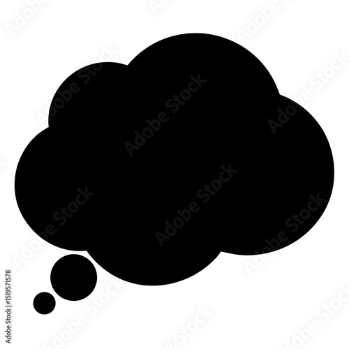 Thought Cloud Icon Vector Illustration for Dreams, and Ideas