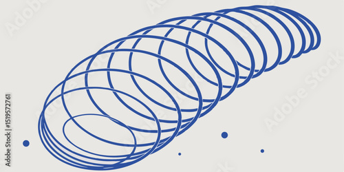 Abstract Blue Spiral Design: A Dynamic Composition of Intertwined Circular Forms