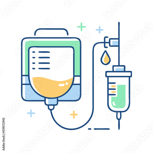 IV drip for hospital treatments and fluid therapy.