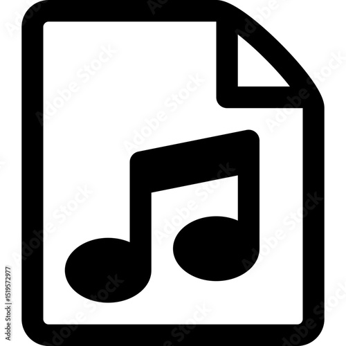 Audio Music File Sound Document Icon Vector