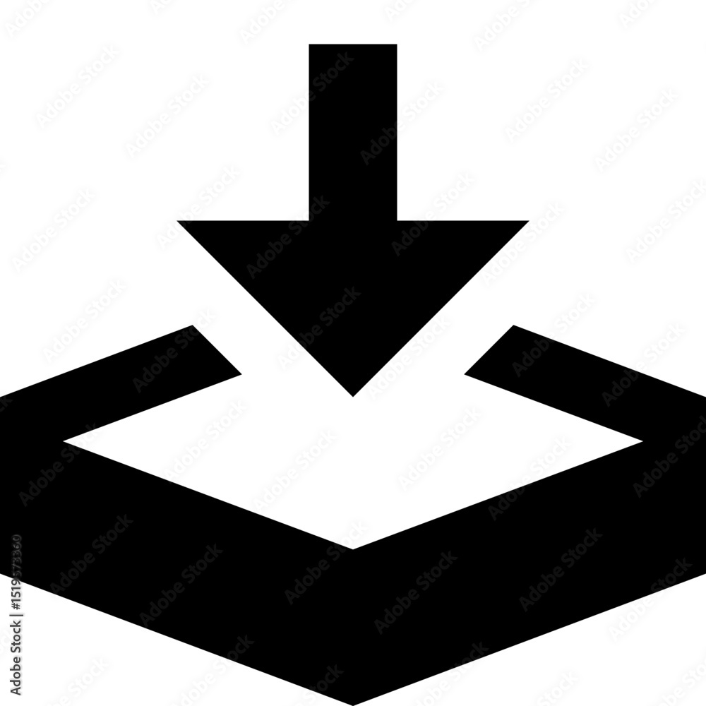 Download Icon Vector - Save File Import Symbol