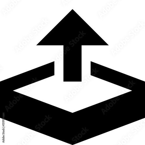 Extract Upload Export Icon Vector